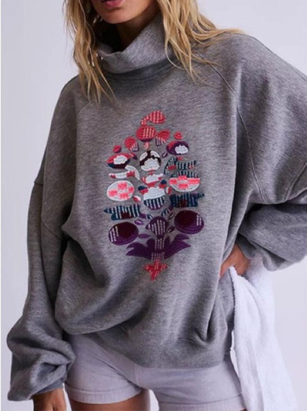 free people on your mark mockneck sweatshirt
